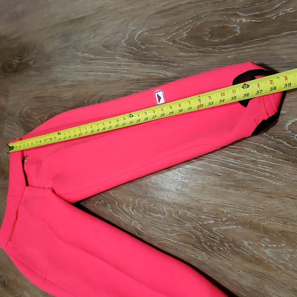 (10R) Sport Obermeyer Wool Neon Stirrup Pants Outdoors Ski Athletic Vintage Neon - Picture 7 of 11